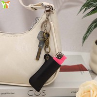 Étui à briquet vintage en cuir PU, porte-briquet, porte-clés, étui de protection portable avec fermoir pour usage quotidien en extérieur