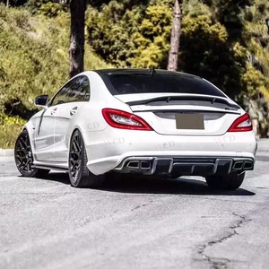Diffusore Posteriore in Vera Fibra di Carbonio con Luce per <span class=keywords><strong>Mercedes</strong></span> Benz <span class=keywords><strong>Classe</strong></span> CLS W218 CLS350 CLS63 <span class=keywords><strong>AMG</strong></span> 2011-2018 - Product Image 6
