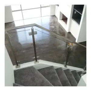 ราคาถูกราคา10มม.SS304โพสต์ภายใน Glass Balustrade สำหรับราวบันได