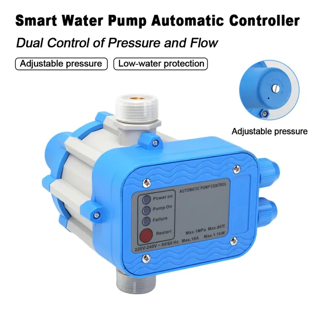 Water Pump Intelligent Controller Electronic Pressure Switch Fully Automatic Adjustable Water Flow Water Pressure G1 IP65