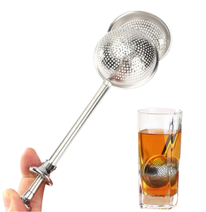 Custom Long Handle 18/8 Metal Gold Color <b>Tea</b> <b>Infuser</b> Filtro <b>Tea</b> Ball Coador Para Loose Leaf <b>Tea</b> - Product Image 1