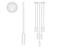 Lampe suspendue en cristal K9 ovale longue et circulaire en laiton de style moderne YH pour salle à manger, escalier, lustre, plafonnier