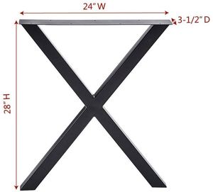 Iron Metal <b>Table</b> Legs X Shape Frame Leveling Feet for Hospital & Living Room Use Powder Coated DIY <b>Table</b>/Desk/<b>Bench</b> Legs - Product Image 5