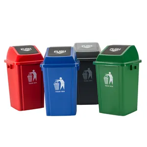 House 60 litre plastic trash can recycling bins with lids