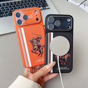 Custodia Magnetica in Pelle per Cellulare City Knights Club per iPhone 17 Air 16 Pro Max con Protezione Lente in Vetro, Marchio Polo, <span class=keywords><strong>Cover</strong></span> Posteriore in PU e TPU - Product Image 2