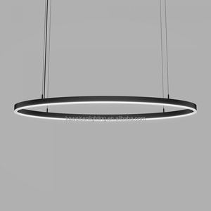 Lámpara colgante circular para interior, anillo de <span class=keywords><strong>luz</strong></span> colgante de perfil de aluminio ovalado, directa e <span class=keywords><strong>indirecta</strong></span>, 60x35cm, proveedor de China - Product Image 3