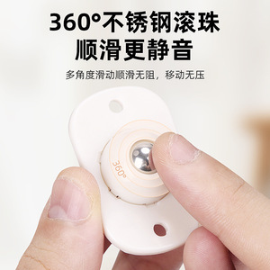 Caster <b>Wheel</b> Ball Bearing Soft Tread Silent Operation Light Tan <b>Plastic</b> For Mobile Entertainment Equipment - Product Image 4