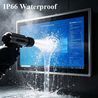 PC industriel en acier inoxydable SUS304, entièrement étanche IP66, 15 pouces, sans ventilateur, tout-en-un, écran tactile résistif, Gigabit, 32 Go