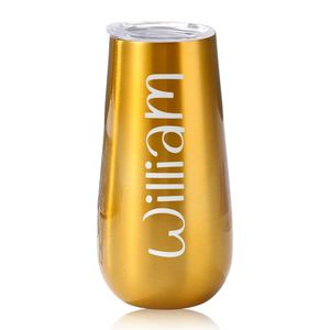 Gobelet isotherme en acier inoxydable à double paroi de 6 oz au design classique pour demoiselle d'honneur et enterrement de vie de jeune fille - Product Image 1