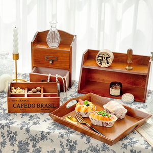 Wooden Desktop Cosmetic Storage <b>Box</b> With Mirror And Compartment Tray For <b>Makeup</b> Organizers - Product Image 3