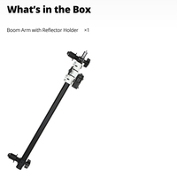 Support de fixation AL-2 avec tête pivotante, bras télescopique pour réflecteur, support de bras pour éclairage supérieur et sac de sable pour flash Speedlite et mini flash