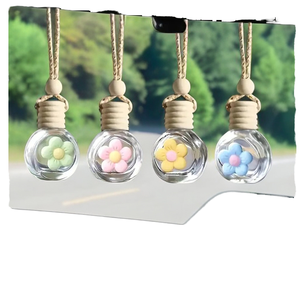 ขวดน้ำหอมน้ำหอมปรับอากาศในรถยนต์ขวดน้ำหอมแบบแก้วใส่รถได้แบบเติมได้ - Product Image 4