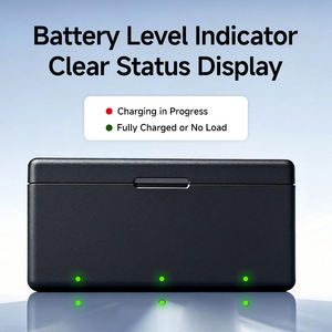 Caricabatterie Originale per DJI Osmo Action 6/5/4/<span class=keywords><strong>3</strong></span>, Scatola con Tre Slot Tipo-C 5V 3A, Indicatore Luminoso di Carica, Custodia per Batterie - Product Image 3