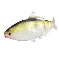 Leurre de pêche en plastique souple artificiel, design de queue de poisson en fibre réaliste, 24 cm, 202 g, appât coulissant