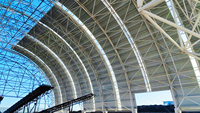 Cubierta de cobertizo de material de estructura de acero de estilo industrial del fabricante de China para minería Solución de Casa de almacenamiento de mineral Edificios de acero