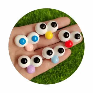 Halloween-Thema Cartoon Tiere Augen Flatback Harz Cabochons Verzierungen für Kunst puppen Schmuck herstellung Lieferant