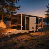 Remorques et camions alimentaires carrés noirs personnalisés Greenfist de 13, 15 et 16 pieds