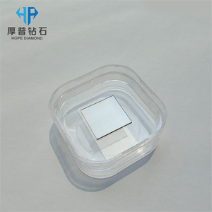 薄い<span class=keywords><strong>CVD</strong></span>ダイヤモンドシードスライス500ミクロン厚15x 15 mm合成ダイヤモンド成長用途向け - Product Image 1