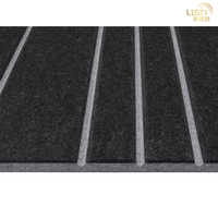 Panneaux acoustiques muraux en feutre polyester absorbant le son, pour bureaux et hôtels, avec design graphique à rainures en V