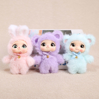 Porte-clés pendentif en peluche super douce en forme d'animal, 15 cm, en coton PP écologique, design mignon, cadeau d'anniversaire