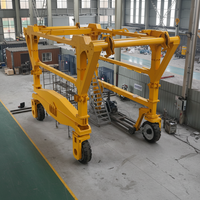 Chariot transpalette à conteneurs motorisé et mobile robuste sur pneus en caoutchouc, capacité 100 tonnes, hauteur de levage 20 m, grue de quai