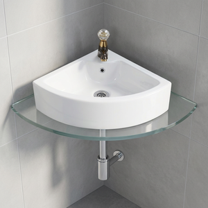 Lavabo Moderno de Cerámica con Aspecto de Granito, para Montar en la Pared o sobre Encimera, para Baño, Cocina, Hospital, Centro Comercial, Villa - Product Image 2