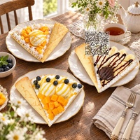Réplique alimentaire réaliste en crêpe avec morceaux de mangue et crème, inaltérable, pour l'aménagement des étagères de garde-manger et le merchandising visuel