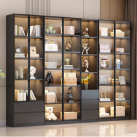 Vitrine en verre au design moderne, anti-poussière, transparente, pour chambre, villa, salle à manger, salon, hôtel, meubles, statues, jouets