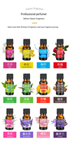 Diffuseurs humidificateurs solubles dans l'eau fruités de plantes naturelles pures 36 saveurs 10ml d'huile essentielle d'aromathérapie