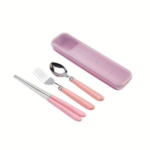 Portable Korean Style Utensil <b>Set</b> Travel Spoon Fork <b>Set</b> for Kids Students and Gifts - Product Image 4