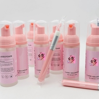 Kit Sampo Bulu Mata 60ml dengan Logo Label Pribadi, Pembersih Busa Sampo Bulu Mata, Kit Sampo Ekstensi Bulu Mata