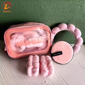 Vente chaude Spa Bandeaux Doux Menottes Ensemble De Lavage Du Visage <span class=keywords><strong>Éponge</strong></span>s De Visage De Konjac Naturel - Product Image 2