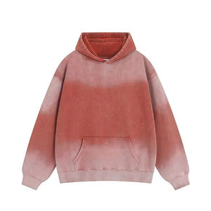 Double In Thermal Acid Washed Hoodie Custom Made Winter Hoodie New Style 100% Cotton Sun Faded Men's Hoodies - Product Image 6