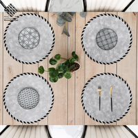 Meilleur design de dessous-de-plat rond en vinyle et cuir, imperméable et résistant à l'huile, pour hôtel, vaisselle, maison, bureau