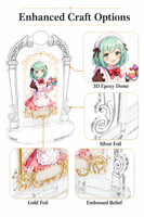 Standee Akrilik Anime Girl dengan Bingkai Lengkung, Dibuat Sesuai Pesanan, Alas Akrilik Transparan, Figur Akrilik, Merchandise untuk Penggemar, Tepi Dipoles