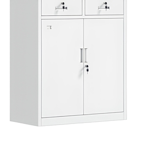 Steel Filing Cabinet 2 Drawer Office <b>Storage</b> Cabinet Lockable Glass Door <b>Metal</b> Archive <b>Cupboard</b> for Office - Product Image 5