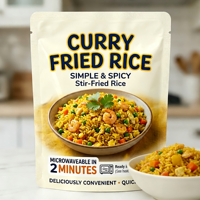Traditional Curry Fried Rice Instant Meal Microwave Rice in 2 Mins Ultra Fast Cook Meal Precooked Foods