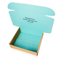 Boîte d'expédition en carton ondulé avec logo personnalisé, boîte postale en carton rigide pour vêtements, boîte d'emballage postale en papier avec fermeture à languette