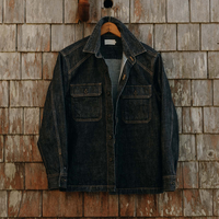 Logo personnalisé Selvedge Raw Denim Vestes 14 OZ Lourd Vintage Manteaux Usitilité Poches Hommes Selvedge Outwear