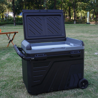 Réfrigérateur-congélateur portable SOW45 avec roues, DC 24V AC, glacière de voiture, réfrigérateur de camping pour voiture et usage domestique