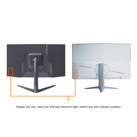 Vente en gros grand écran 27 24 32 pouces incurvé Fhd Ips 4k Wide 240hz LCD utilisé bureau triple écran d'ordinateur