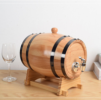 Baril à vin en chêne de petite taille au design moderne en stock, en bois de pin pour vin rouge, vin blanc et bière pour les fêtes