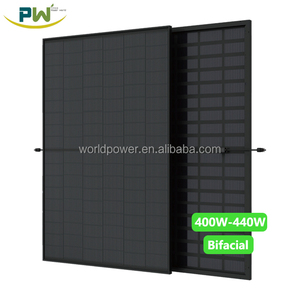 Meilleure plaque de cellules solaires chinoise 400W 144 cellules 12V 24V Demi-cellules HJT BIPV IBC HBC Batterie PV PW400Wp-144M Panneau solaire mono 400W - Product Image 4