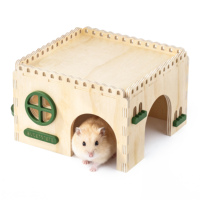 BUCATSTATE Cachettes et plateformes en bois pour hamsters, habitat pour petits animaux avec structure d'escalade