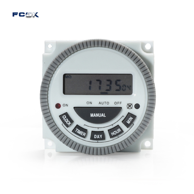 TM-619-2 220v Digital Timer Switch 24 Hour Programmable 220v Output with Sealed Protect Cover 24 Hour Programmable Time Switches