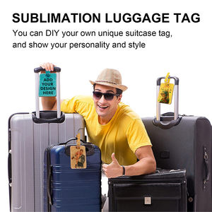 Htpmart nouveau Sublimation en cuir PU étiquettes de bagages étiquettes de valise et étiquettes d'identification de voyage pour bricolage valise ou sacs de voyage - Product Image 6