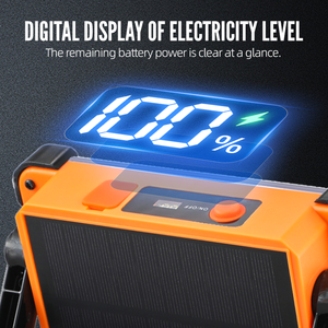 Lampe de travail à LED avec projecteur solaire avec corps en ABS imperméable à l'intérieur et à l'extérieur pour la maison, la réparation, le <span class=keywords><strong>camping</strong></span>, la chasse - Product Image 2