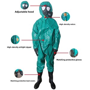 Disponibile FFY04 Tuta Protettiva Leggera Monopezzo, Design Chiuso per Protezione da Corrosione Chimica e Gas Tossici - Product Image 4