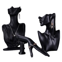 Buste Mannequin de Présentation pour Colliers et Boucles d'Oreilles, Articles en Résine pour Vitrines de Bijoux et Statues