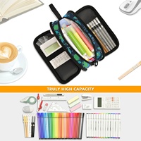 Boîte à crayons personnalisée pour enfants avec motif de dinosaure mignon, en nylon et mousse, fermeture à glissière, pour garçons de 6 à 11 ans